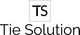 Logo mit den Buchstaben "TS" in einem Quadrat, darunter der Text "Tie Solution".