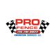 Pro Fence logo with checkered flags and contact info: 715-781-0822, Amundson Services LLC.