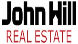 Logo with bold "John Hill" and red "Real Estate" text underneath.