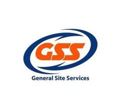 GSS logo with "General Site Services" text in blue, encircled by a swoosh.