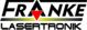 Logo mit dem Text "Franke Lasertronik", ein rotes Dreieck im Buchstaben "A".