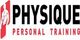 Logo of Physique Personal Training with a stylized muscular figure on the left in red.