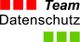 Text "Team Datenschutz" mit roten und grünen Balken.
