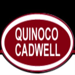 Red and white oval logo with the text "QUINOCO CADWELL" on a black background.