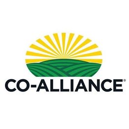 Co-Alliance logo with a yellow sunburst over green fields and black text beneath.