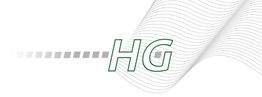 "HG-Logo mit grauen Linien und Quadraten auf weißem Hintergrund."