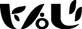 Schwarz-weißes grafisches Design mit stilisierten Blättern und geometrischen Formen.
