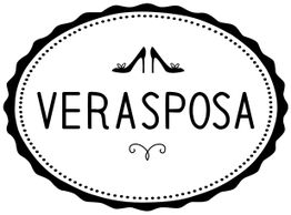 Ovales Logo mit dem Text "VERASPOSA" und High Heels oben.