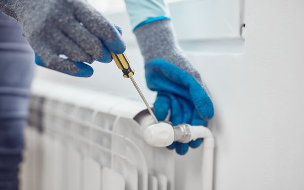 Heizung wird entlüftet