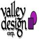 Valley Design Corp logo with stylized text and purple geometric shapes.