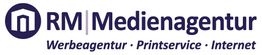Logo von RM Medienagentur mit Text: Werbeagentur, Printservice, Internet.