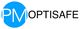 Logo mit blauer Kreis, Buchstaben "PM" in Weiß und "OPTISAFE" in Schwarz daneben.