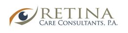 Logo of Retina Care Consultants, P.A. with stylized eye design.