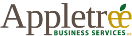 Appletree Business Services LLC logo with a stylized apple motif on the second 'e'.