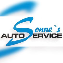 Logo von "Sonnes Autoservice" in Blau und Schwarz mit geschwungenem "S".