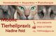 Drei Tierbilder mit Text: Mobile Tierheilpraxis Nadine Feid, Kontaktinfos und Therapien.