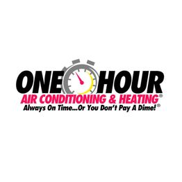 One Hour Air Conditioning & Heating logo with a stopwatch and the slogan "Always On Time."