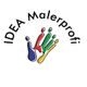 Buntes Handabdruck-Logo mit Text "IDEA Malerprofi" darüber.