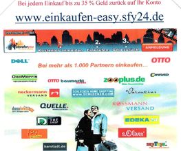 Interneteinkaufsportal mit Geldrückvergütung