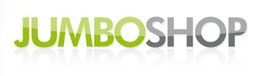 Logo mit grün-grauem Text "JUMBOSHOP" auf weißem Hintergrund.