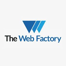 Logo: The Web Factory with a stylized blue and white "W" design above the text.