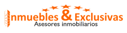 Logotipo de Inmuebles & Exclusivas, con cinco estrellas naranjas y un edificio estilizado.