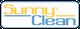 Logo mit gelbem "Sunny" und blauem "Clean" auf weißem Hintergrund.