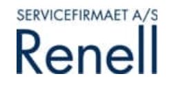 Logo med teksten: "Servicefirmaet A/S Renell".