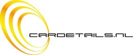 Geel logo met tekst 'CARDETAILS.NL' in gestileerd zwart lettertype.