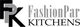Logo of FashionPar Kitchens with stylized letters "FPK" in black and gray.