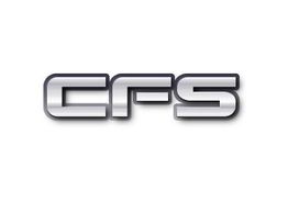 Silbernes CFS-Emblem auf weißem Hintergrund.
