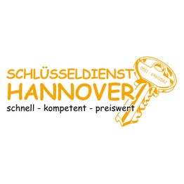 Logo mit gelbem Schlüssel und Text: Schlüssel­dienst Hannover, schnell, kompetent, preiswert.