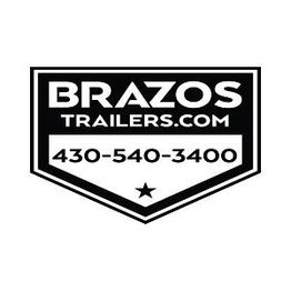 Logo of Brazos Trailers with contact number 430-540-3400 and a star design.