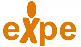 Logo mit dem Wort "expe" in orange. Buchstabe "x" bildet eine stilisierte Person.