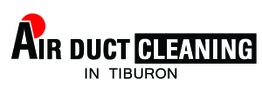 Logo for "Air Duct Cleaning in Tiburon" with a red dot next to the letter "A".