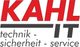 „Logo mit rotem 'KAHL', schwarzem 'IT' und Text: 'technik - sicherheit - service'.“