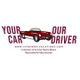 Red vintage car graphic with "Your Car, Our Driver" text promoting VIP winery vacations.