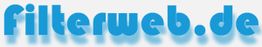 Blauer Schriftzug "filterweb.de" auf grauem Hintergrund.
