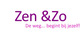 Logo met tekst: "Zen &Zo - De weg... begint bij jezelf" in paarse letters.