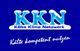 Text "KKN" in Eisoptik mit "Kälte Klima Netzwerk" und "Kälte kompetent nutzen" auf blauem Hintergrund.
