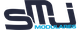 Logo de SMJ Modulares en letras azul oscuro y celeste.