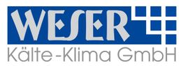 Logo der Weser Kälte-Klima GmbH mit blauem Hintergrund und weißen Buchstaben.