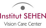 Logo von Institut SEHEN mit Auge und Text "Vision Care Center".