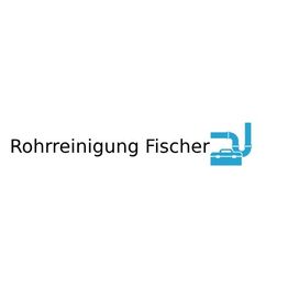 Logo mit der Aufschrift „Rohrreinigung Fischer“ und einer stilisierten Rohrgrafik in Blau.
