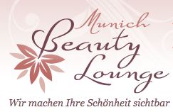 Logo der Munich Beauty Lounge mit Blume und Slogan: "Wir machen Ihre Schönheit sichtbar".