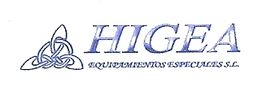 Logo de HIGEA Equipamientos Especiales con un símbolo celta a la izquierda.