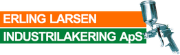Erling Larsen Industrilakering ApS logo med malersprøjtepistol.