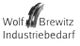 Logo mit stilisiertem W und Text: "Wolf Brewitz Industriebedarf".