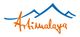 Logo: Der Text "Artimalaya" in Orange mit blauen stilisierten Bergsilhouetten darüber.