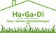 Logo von HaGaDi, Haus- und Gartendienstleistungen mit Gras und Hausumriss.